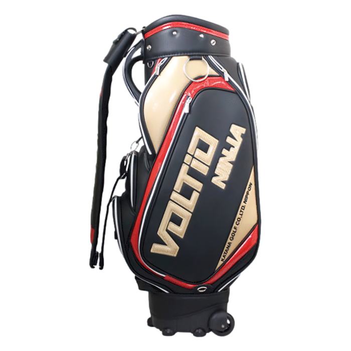 【特典アイアンカバー付】KATANA GOLF カタナゴルフ VOLTIO NINJA キャディバッグ 9型 キャスター付き BLACK/GOLD  CB2024