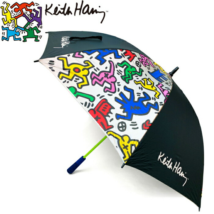 キースヘリング KHUB-01 アンブレラ ゴルフ傘 （UVカット/晴雨兼用