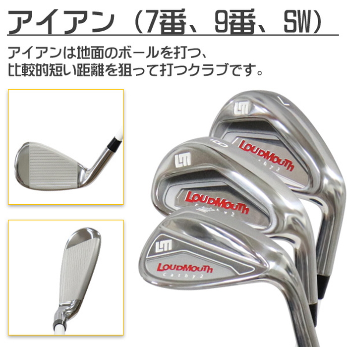 品質一番の LOUDMOUTH 7本組(1W ゴルフクラブセット LM-LS0004 ラウドマウス セット