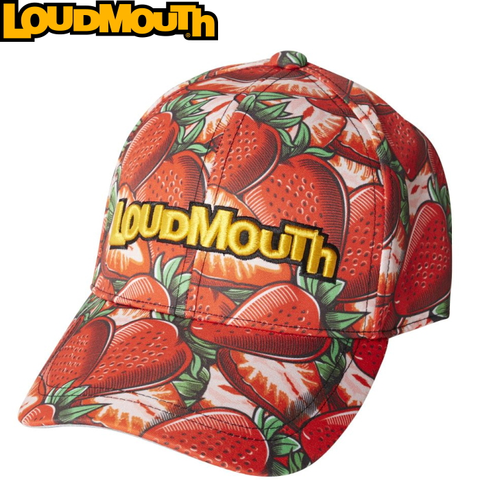 Loudmouth ラウドマウス ゴルフキャップ 763902-350　Vintage Starawberries　ビンテージストロベリーズ　【ユニセックス/ゴルフウェア】｜golf-atlas