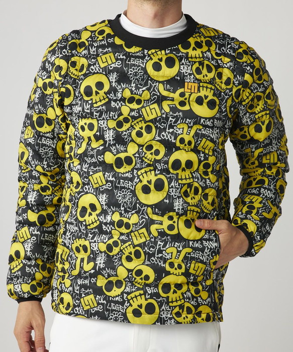 【美品】ラウドマウス メンズ 2wayハイブリッドダウンブルゾン LOUDMOUTH（ラウドマウスゴルフ） ラウドマウス メンズ 2way