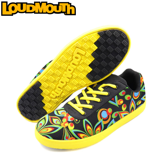 Loudmouth ラウドマウス LM-GS0005 スパイクレス ゴルフシューズ　Shagadelic Black（020）シャガデリックブラック  【メンズ/レディース】