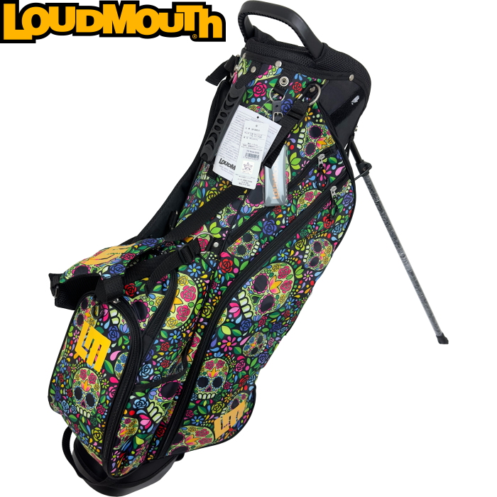 LOUDMOUTH ラウドマウス　LM-CB0010　8.5型 スタンドキャディバッグ　MosaicSkulls（342）モザイクスカルズ　軽量モデル