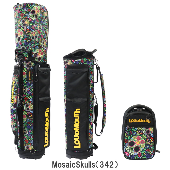 LOUDMOUTh キャディバッグ+ヘッドカバー×6+ポーチ 8点 ラウド