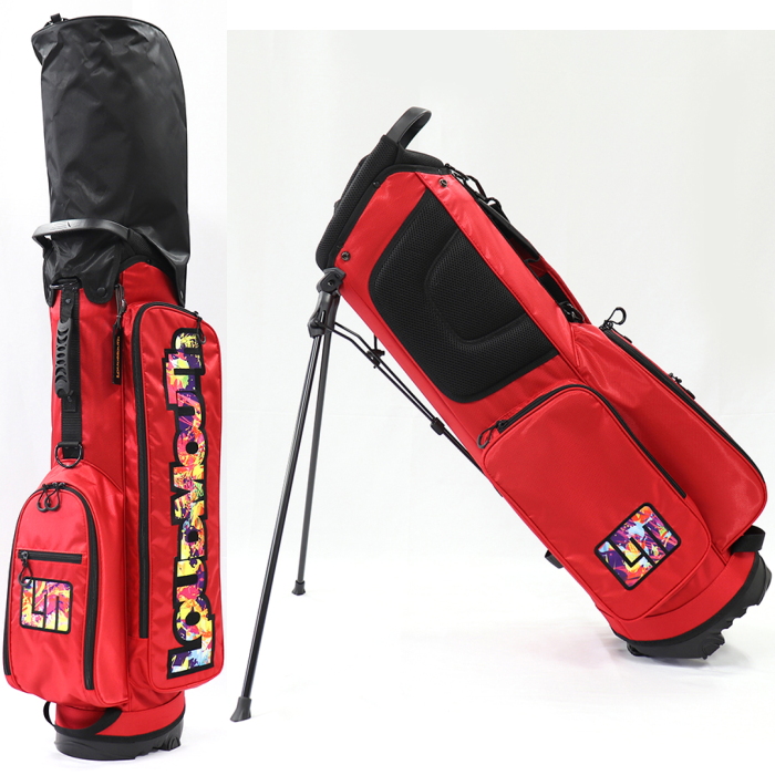 新品】ラウドマウス キャディバッグ 8.5型 LM-CB0023 レッド 新品】ラウドマウス キャディバッグ 8.5型 LM-CB0023 レッド