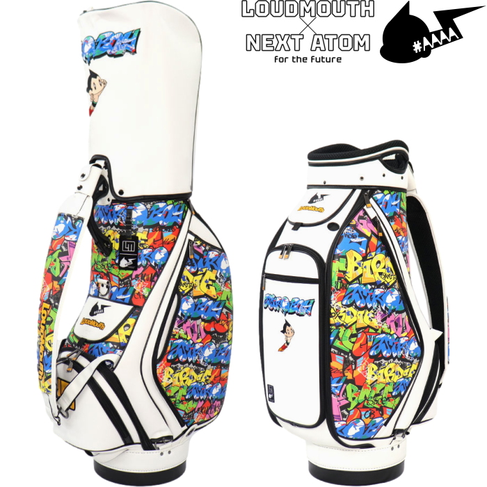 LOUDMOUTH ラウドマウス　NEXT ATOM for the future キャディバッグ 10.5型　LM-CB0025　鉄腕アトム限定コラボモデル｜golf-atlas