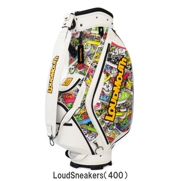 LOUDMOUTH ラウドマウス　LM-CB0027 キャディバッグ 9型　【Loud Sneakers（400）/Big Words White（409）】｜golf-atlas｜02