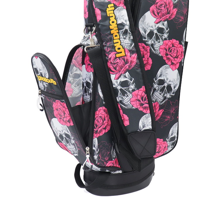 【GW限定】ラウドマウス キャディバッグ 8.5型 スカル＆ローズ 297 LOUDMOUTH（ラウドマウスゴルフ） ラウドマウス LM-CB0031 スタンド