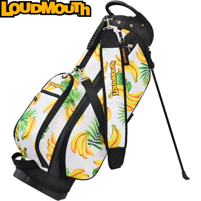 【新品】ラウドマウス キャディバッグ 8.5型 310 バナナホワイト 0031 LOUDMOUTH ラウドマウス LM-CB0031 スタンドキャディバッグ 8.5