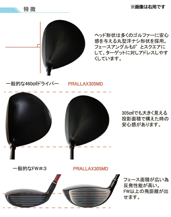 Lynx（リンクス） 左用 PARALLAX 305 MD パララックス ミニ ドライバー