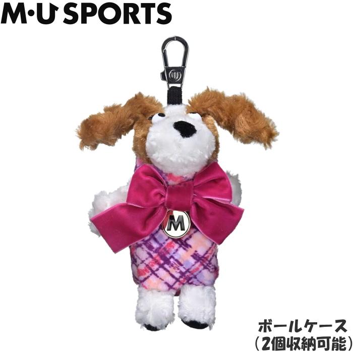 M・U SPORTS　MUスポーツ 703J6902 バイアスチェック柄Melu ボールホルダー　（ボールケース/2個収納可）｜golf-atlas