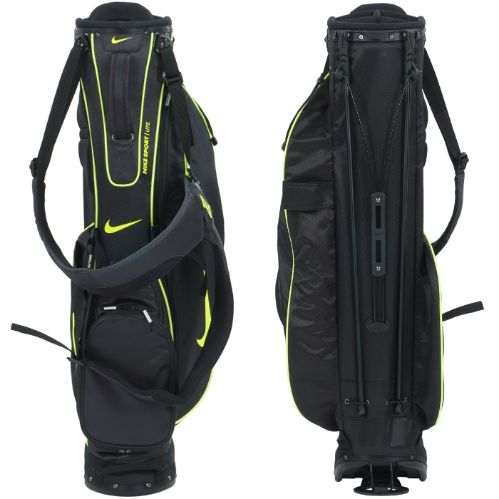 Nike Golf キャディバッグ 黒 光沢仕上げ NIKE（ナイキ） キャディバッグ gf3018 ユニセックス アウトドア 軽量
