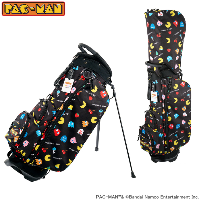 【新品】パックマン キャディバッグ スタンドバッグ OCB0007 PACMAN バンダイナムコエンターテインメント PAC-MAN パックマン スタンド