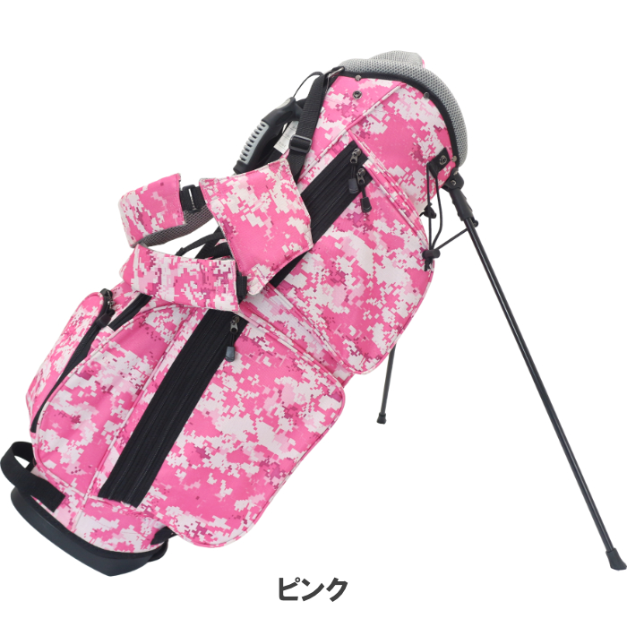 オリジナル 迷彩柄 スタンド キャディバッグ 9型 デジタルカモ柄