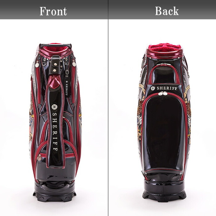 新品 訳あり シェリフ ゴルフ イーグル 限定 エナメルキャディバッグ ガンメタ SFE-002CB.ガンメタル×ブラック（エナメル） – キャディバッグ・ゴルフ
