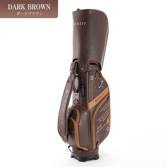 新品 訳あり シェリフ ゴルフ ミュージック 限定 合皮キャディバッグ ブラウン 新品 訳あり シェリフ ゴルフ ミュージック 限定 合皮キャディバッグ
