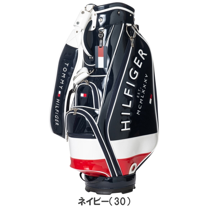 トミーヒルフィガーゴルフ THMG2FC2 カートキャディバッグ 9型　TOMMY HILFIGER GOLF/メンズ/エナメルシグネチャー カートキャディバッグ HILFIGER
