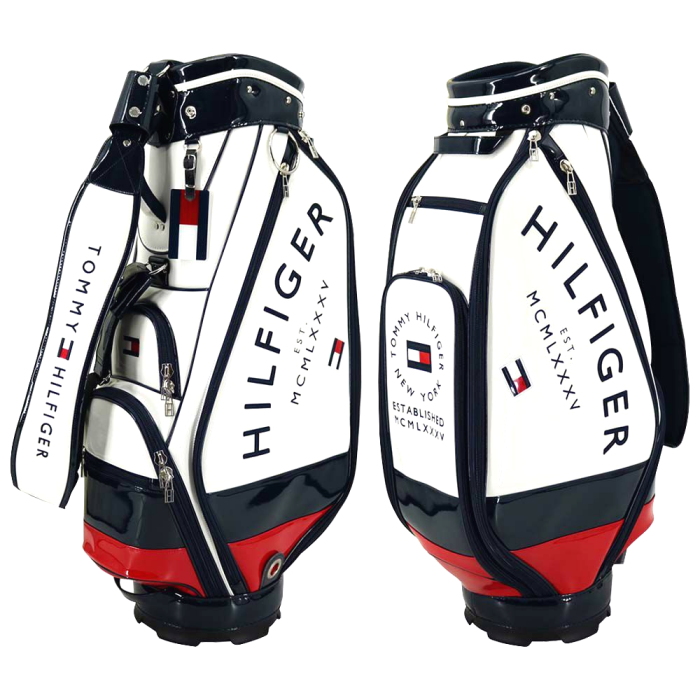 トミーヒルフィガーゴルフ THMG2FC2 カートキャディバッグ 9型　TOMMY HILFIGER GOLF/メンズ/エナメルシグネチャー カートキャディバッグ HILFIGER