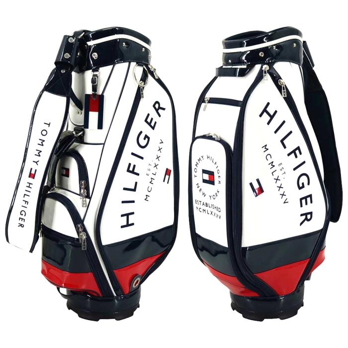 トミーヒルフィガーゴルフ THMG2FC2 カートキャディバッグ 9型 TOMMY HILFIGER GOLF/メンズ/エナメルシグネチャー ゴルフ用バッグ トミーヒルフィガーゴルフ THMG2FC2 カートキャディバッグ 9型 TOMMY HILFIGER GOLF/メンズ/エナメルシグネチャー ゴルフ用バッグ