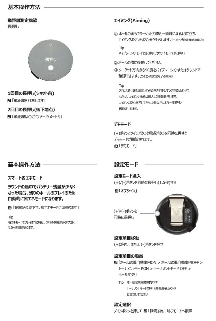 Voice Caddie ボイスキャディ VC4 エイミング ゴルフナビ 音声型GPS