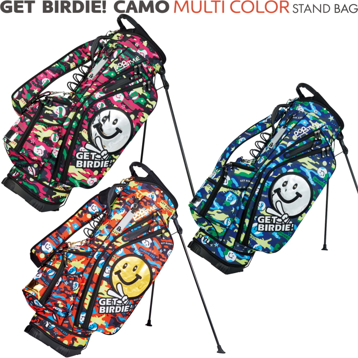 WINWIN STYLE　ウィンウィンスタイル　GET BIRDIE! CAMO MULTI COLOR マルチカラー スタンドバッグ STAND BAG｜golf-atlas