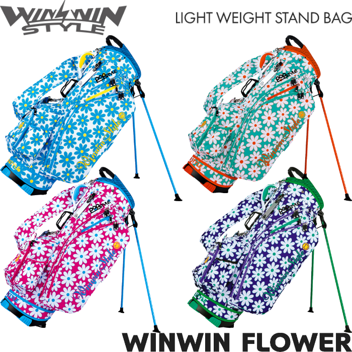 WINWIN STYLE �E�B���E�B���X�^�C�� WINWIN FLOWER NEW LIGHT WEIGHT STAND BAG�@�t�����[ �X�^���h�o�b�O