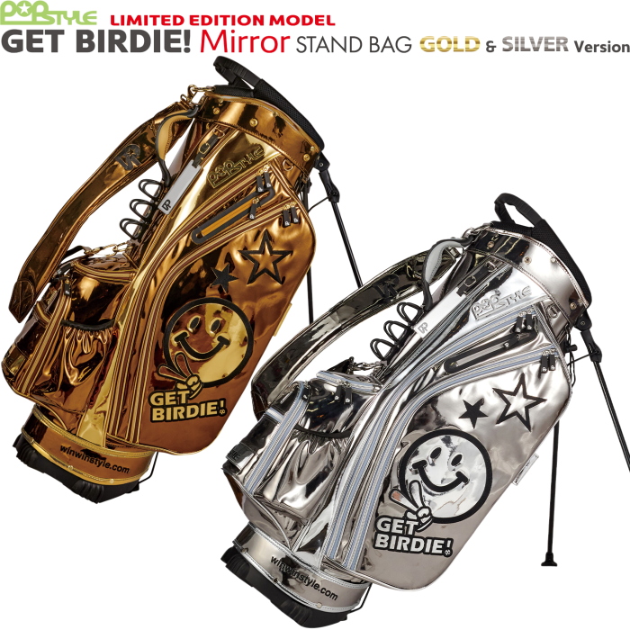 WINWIN STYLE ウィンウィンスタイル　GET BIRDIE! Mirror STAND BAG スタンドバッグ　GOLD & SILVER  Version　(ゲットバーディ ミラー)