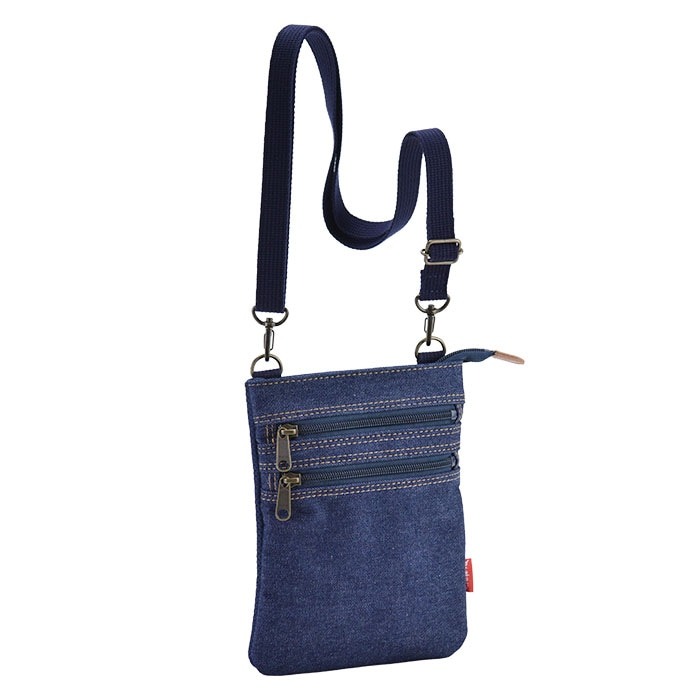 靴の國 井原デニムスマホネックポーチ スマホショルダーバッグ メンズ