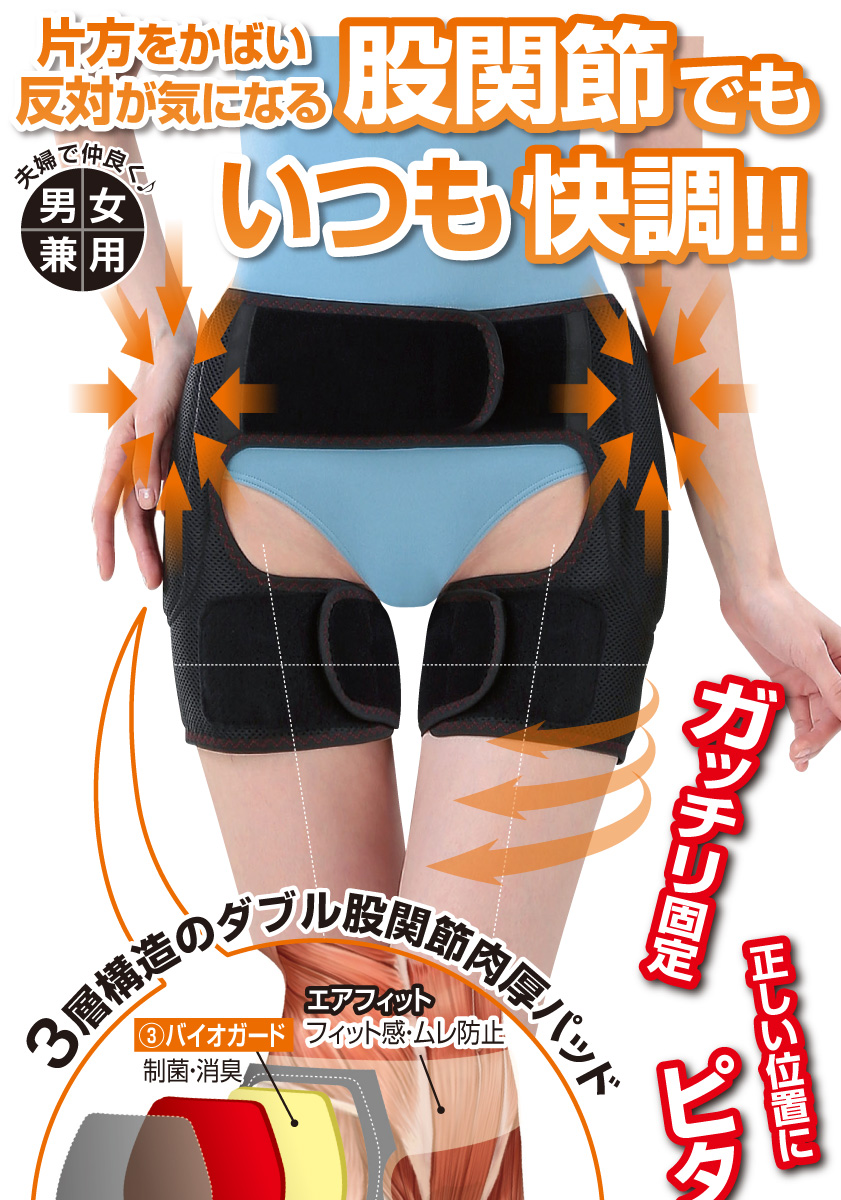 股関節 サポーター 日本製 デラックス股関節ベルト かるかる滑節 両足