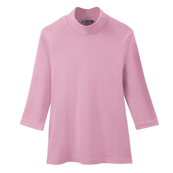 UVカット機能付きハイネックシャツ 日本製 ハイネックシャツ Tシャツ 7分袖 まるで木陰 綿100％ UV
