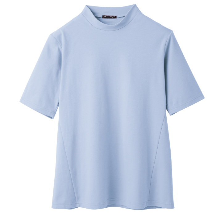 日本製 カットソー モックネック Tシャツ 半袖 まるで木陰 綿100％ UV