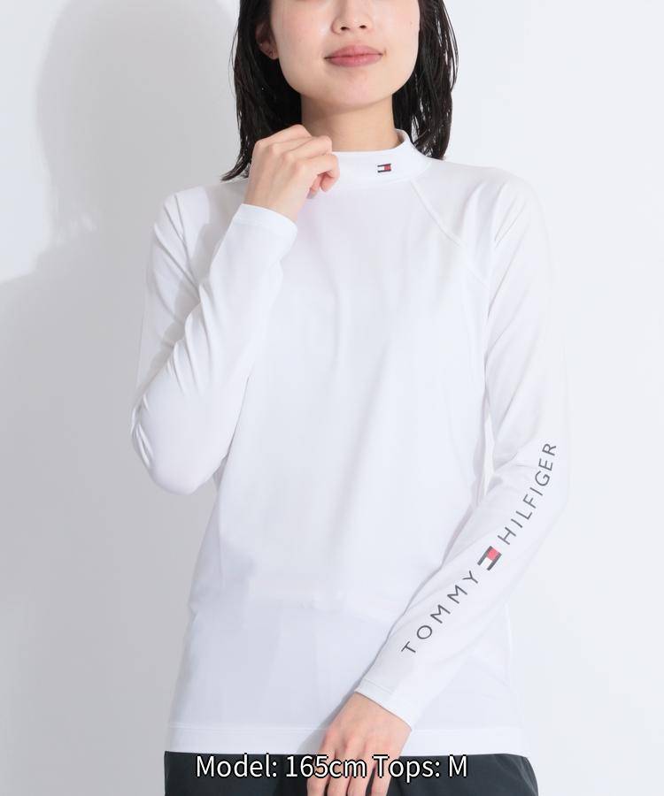 トミー ヒルフィガー ゴルフ アシメスリーブロゴモックネック長袖インナー ゴルフウェア レディース 春夏 ゴルフ女子 CURUCURU_画像2