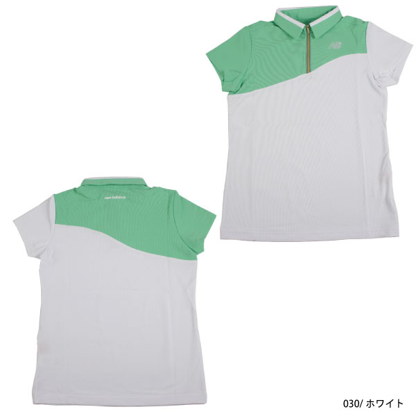 セール ゴルフウェア ゴルフシャツ 半袖シャツ ハーフジップシャツ ニューバランス 012-4168502 レディース ストレッチ 吸汗速乾 newbalance golf | New Balance Golf | 07
