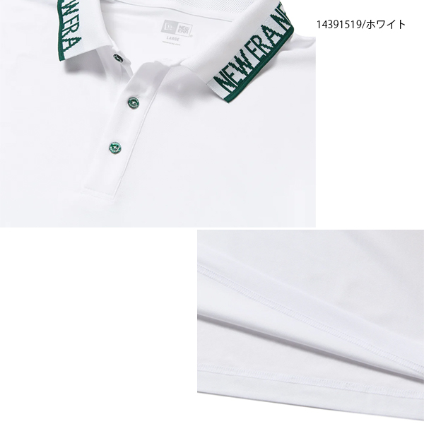 NEW ERA - ゴルフ御召しもの ゴルフプルオーバー 半袖スポーツシャツ ニュー内鰓 14391519 14391520 14391521 Collar Logo 途轍も無い大きさ有 NEWERA 抗菌 吸汗速乾 UV 14391519-21