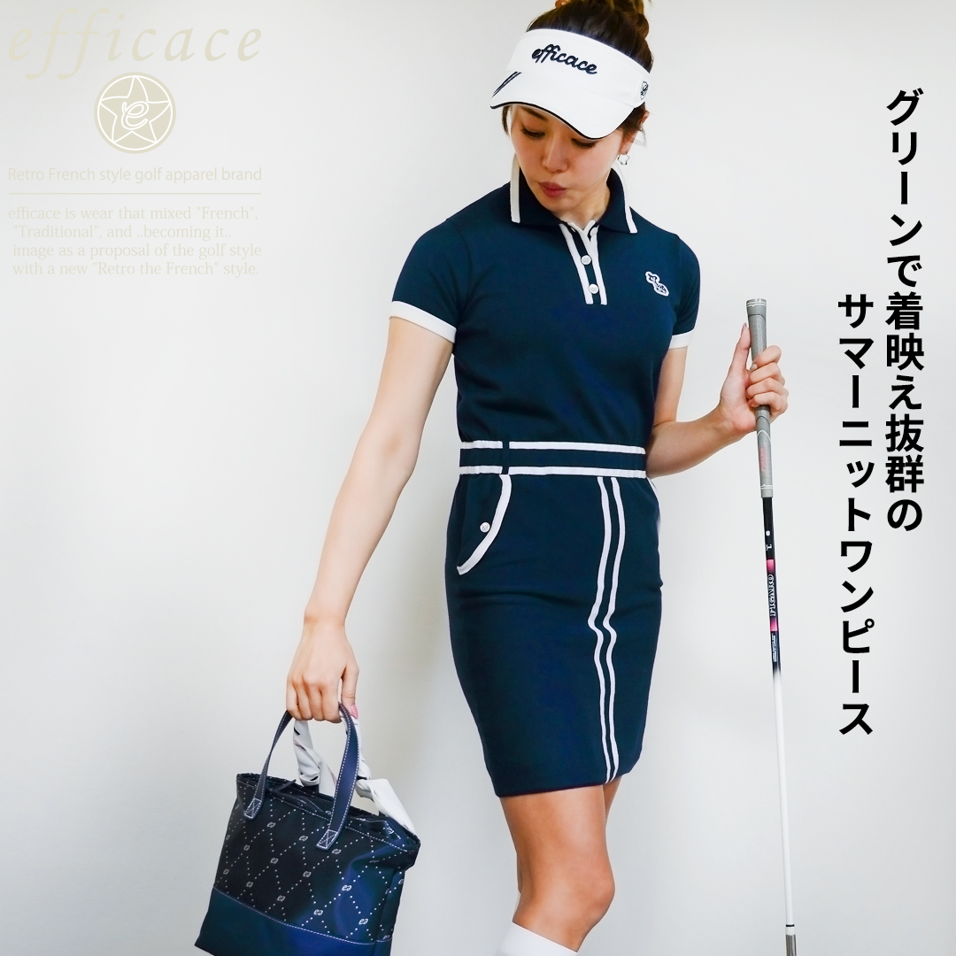 お値下げ　新品未使用♡フェリージ 黒ワンピース S ゴルフウェア 楽天市場】【在庫処分!】 marie claire GOLF マリクレール 半袖