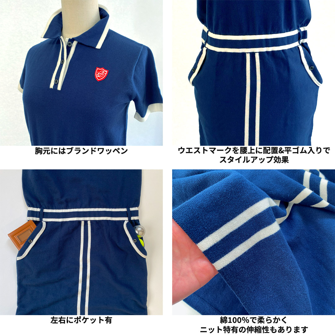 efficace 10%OFF ゴルフウェア ゴルフワンピース 半袖ワンピース