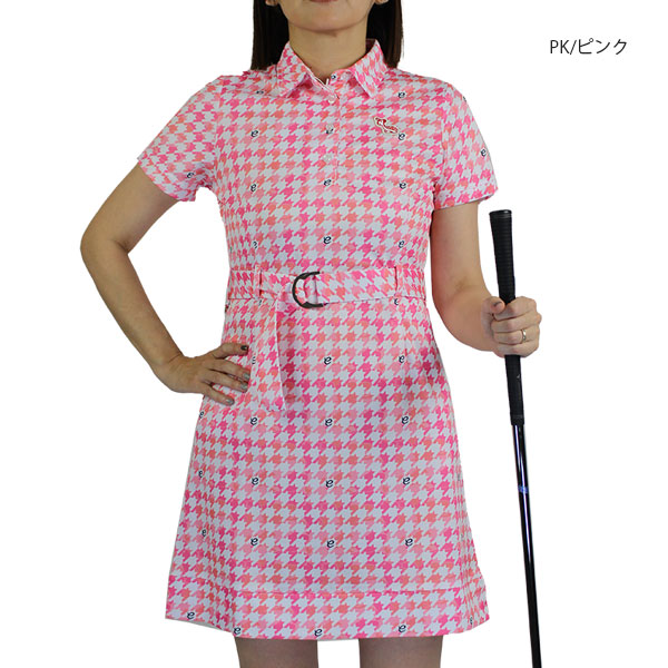ゴルフウェア ワンピース エフィカス 2502-4254 レディース 迷彩千鳥柄 同柄インナーパンツ付 efficace_7
