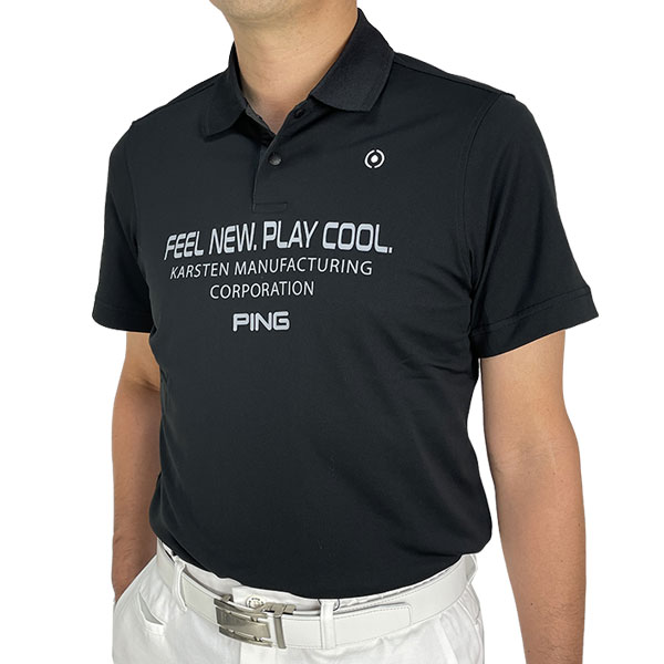 セール ゴルフウェア ゴルフシャツ 半袖シャツ ポロシャツ ピン 621-3160303 メンズ 吸水速乾 大きいサイズ有 PING サライテック トリコット｜golf-line｜03