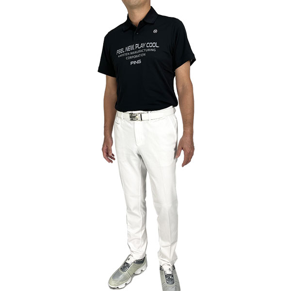 セール ゴルフウェア ゴルフシャツ 半袖シャツ ポロシャツ ピン 621-3160303 メンズ 吸水速乾 大きいサイズ有 PING サライテック トリコット｜golf-line｜02