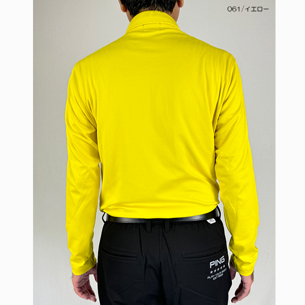 PING（ピン） セール ゴルフウェア 長袖ポロシャツ 微起毛 ボタン