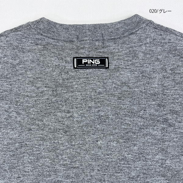PING（ピン） ゴルフウェア 長袖ニット Mr.PINGジャカードクルーネック