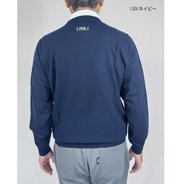 PING（ピン） ゴルフウェア 長袖ニット Mr.PINGジャカードクルーネック