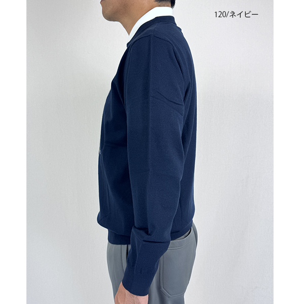 PING/ピン ゴルフ クルーネックセーター【ネイビー/LL】新品！ PING（ピン） ゴルフウェア 長袖ニット Mr.PINGジャカードクルーネック