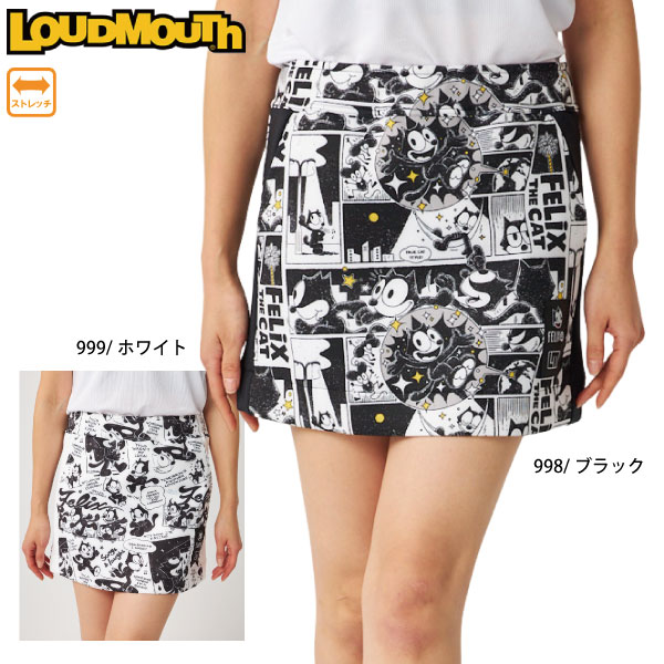 LOUDMOUTH Felix the Cat ゴルフ スカート M LOUDMOUTH（ラウドマウスゴルフ） 春夏特価 ネコポス対象 ゴルフ