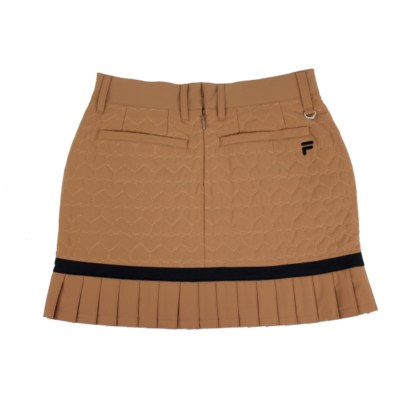 フィラ ゴルフ] キルティングスカート ハート柄 裾プリーツ 保温 撥水