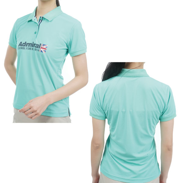 アドミラル レディース ゴルフ ウェア ポロシャツ ロゴ ホワイト M Admiral Golf セール 30%OFF アドミラルゴルフ フロントロゴ