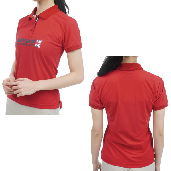 アドミラル レディース ゴルフ ウェア ポロシャツ ロゴ ホワイト M Admiral Golf セール 30%OFF アドミラルゴルフ フロントロゴ