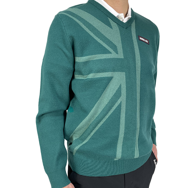 セール 30％OFF アドミラルゴルフ メンズ ユニオンジャック Vネック  