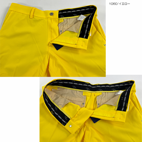 Callaway ゴルフメンズ　イエロー ゴルフパンツ L Callaway（キャロウェイ） 裾上げ対象商品 ゴルフウェア ゴルフパンツ