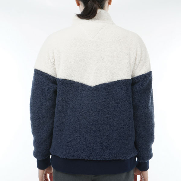 トミーヒルフィガーゴルフ パーカー ボア ゴルフウェア 裏起毛 ネイビー